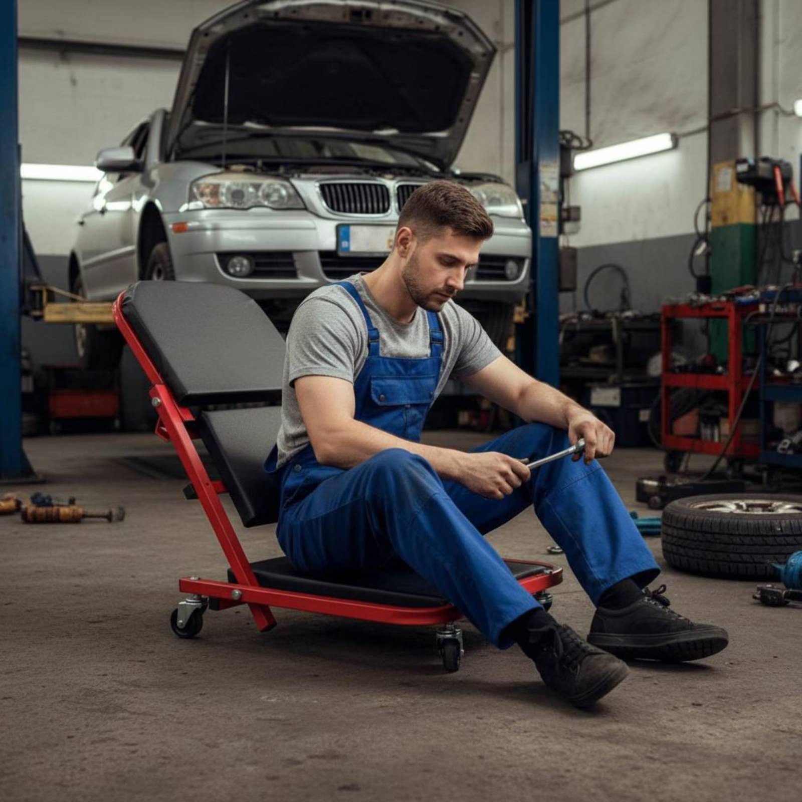 Folding Creeper Seat Foldable  - Heavy Equipment Garage 评论和价格