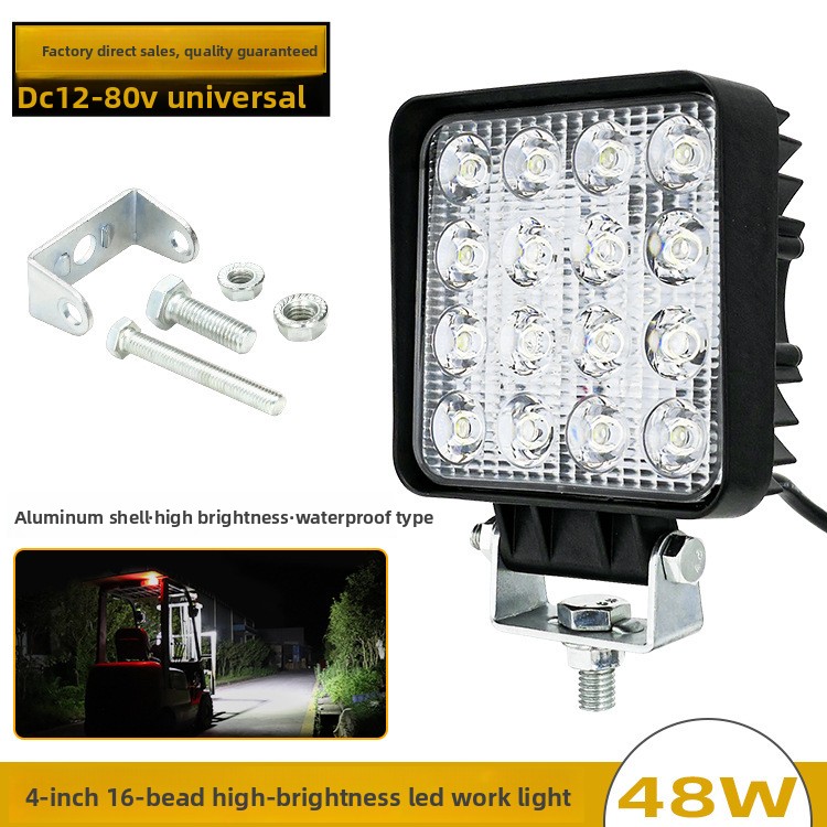 48W 16LED 4 Inch 12V 24V LED W - Heavy Equipment Forklift 评论和价格